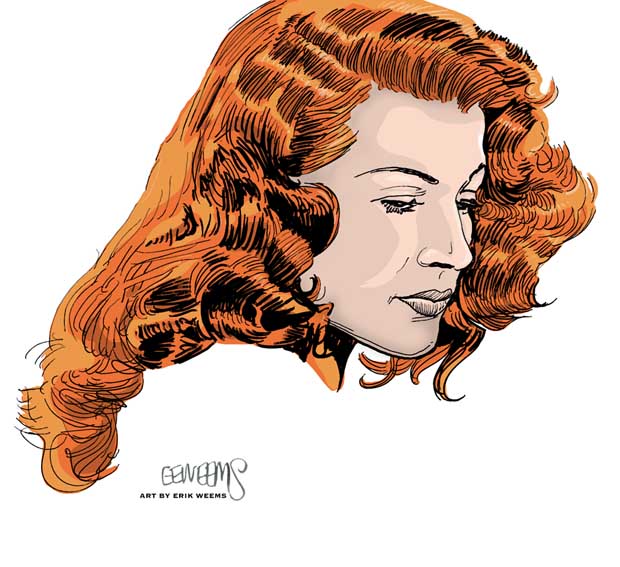 Rita Hayworth - art by Erik Weems