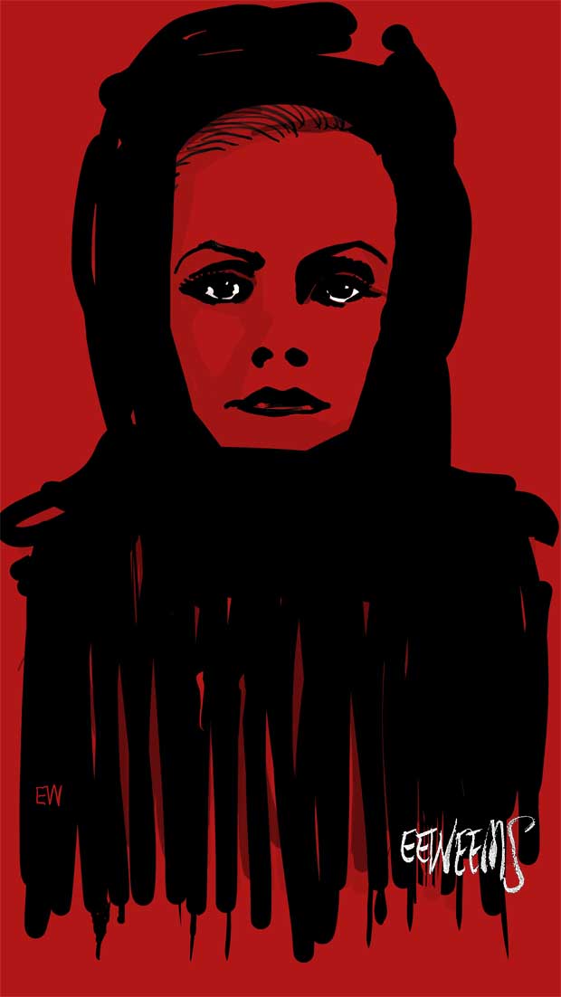 Greta Garbo - red, by Erik Weems