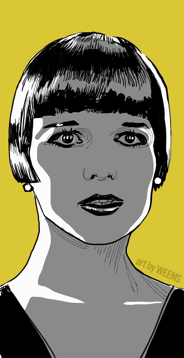 Louise Brooks art by Weems