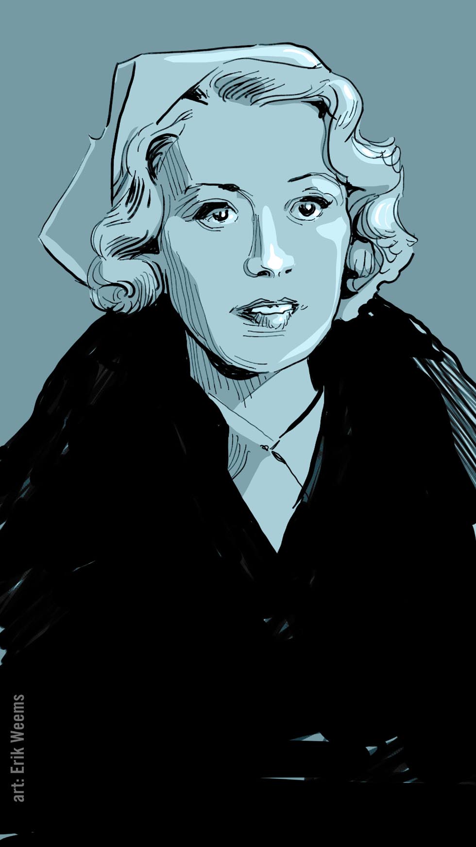 Miss Pinkerton - Joan Blondell artwork by Weems