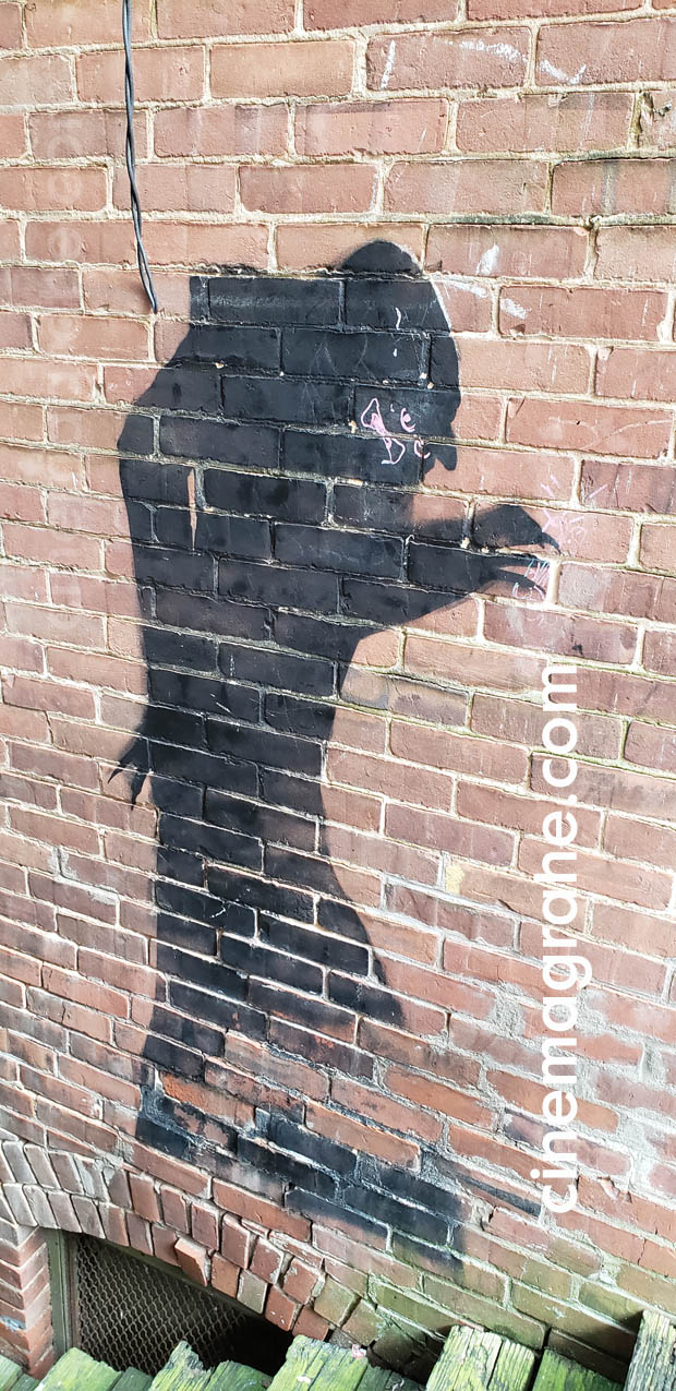 Max Schreck on the brick wall, Nosferatu in Eurkea Springs Arkansas